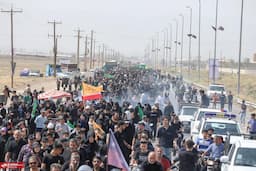 مراسم آیینی جاماندگان اربعین حسینی در اراک