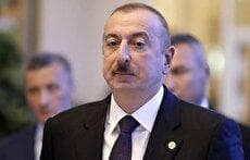 اعتراض مهاجران باکویی به رئیس‌جمهور آذربایجان هنگام خروج از هتلی در واشنگتن (فیلم)