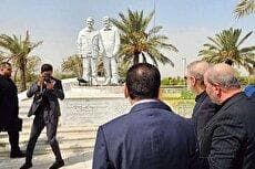 حضور لاریجانی در محل شهادت حاج قاسم سلیمانی (فیلم)