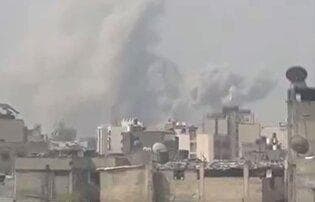 انفجار شدید در شرق غزه