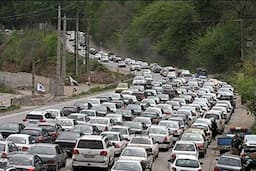 ترافیک سنگین در محور چالوس و آزادراه‌های البرز