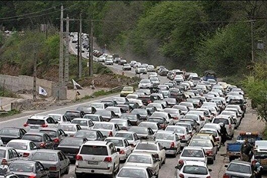 ترافیک سنگین در محور چالوس و آزادراه‌های البرز