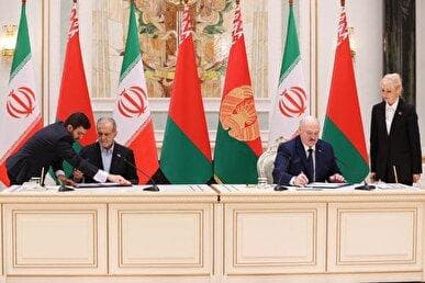 امضای ۱۲ سند همکاری و یک بیانیه مشترک میان ایران و بلاروس + فیلم