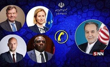 تماس تلفنی وزرای امور خارجه سه کشور اروپایی و مسئول سیاست خارجی اتحادیه اروپا با وزیر امور خارجه