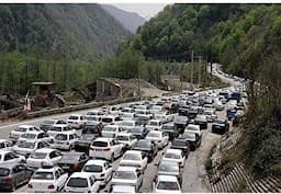 ترافیک سنگین در محور چالوس و آزادراه تهران- شمال