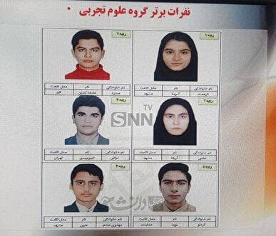 اسامی رتبه‌های تک رقمی کنکور ۱۴۰۴ در رشته علوم تجربی اعلام شد