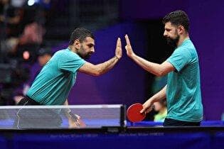 مدال تاریخی دوبل فیدر چک تنیس روی میز بر گردن برادران عالمیان