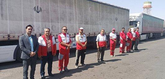 ارسال نخستین محموله کمک‌ های جمعیت هلال احمر به افغانستان