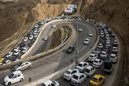 ترافیک سنگین در جاده چالوس و آزادراه تهران - شمال