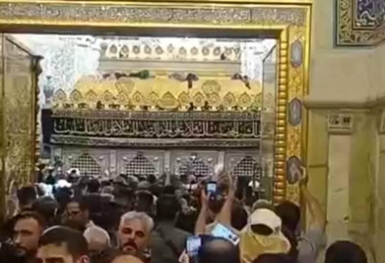 فیلم/ طنین شعار "مرگ بر اسرائیل" در حرمین کاظمین