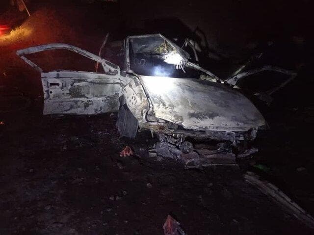 سرنشینان پژو در آتش سوختند