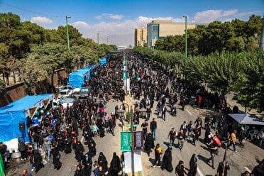 آغاز مراسم جاماندگان اربعین حسینی با حضور گسترده مردم پایتخت