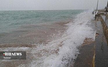 افزایش سرعت باد و تلاطم دریا در خلیج فارس، ۲۳ مرداد