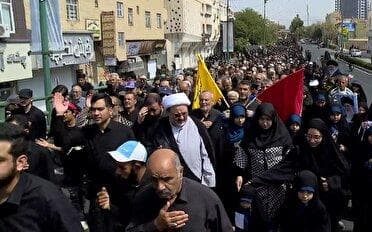 پیاده روی دلدادگان حسینی در قزوین برگزار شد