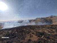 آتش سوزی در ۷۰ هکتار از مراتع و اراضی ملی روستای بابا نظرتکاب