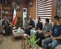 دیدار فرماندار مهاباد با ورزشکاران تیم ملی روئینگ مهاباد