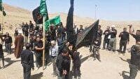 برگزاری مراسم علم خبری در قلعه سنگی فریمان