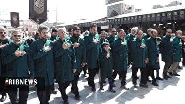 برگزاری دسته عزای خادمیاران رضوی در قم