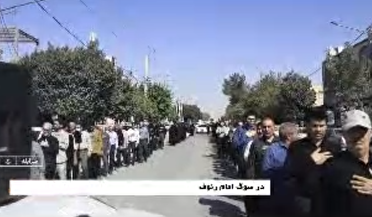 پیاده‌روی عاشقانه مردم سراب میمه و زرین‌آباد در سوگ امام رضا (ع)