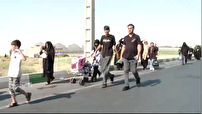 پیاده روی ارادتمندان اهل بیت (س) به مناسبت شهادت امام رضا (ع)