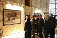 نمایشگاه "چوب‌نگاره‌های کربلا" در اردبیل افتتاح شد