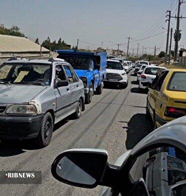 بازگشایی محور بجنورد به آشخانه پس از رفع اتفاق لوله گاز