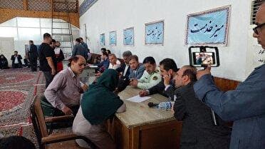 برپایی میز خدمت جهادی در رودبار