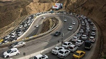 ترافیک سنگین در محور‌های چالوس و هراز