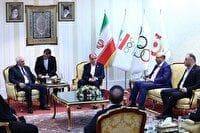 دیدار رئیس فدراسیون جهانی وزنه برداری با رئیس و دبیرکل کمیته ملی المپیک
