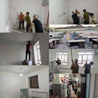 زیباسازی دبستان کاوش معدن قلعه زری خوسف به همت جهادگران