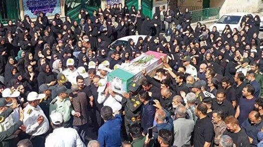 تشییع پیکر مامور وظیفه شناس پلیس راه در سوادکوه