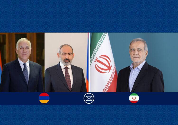 پیام تبریک پزشکیان به رئیس جمهور و نخست وزیر ارمنستان