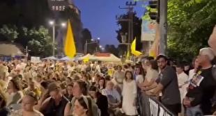 تظاهرات شهرک‌نشینان مقابل محل اقامت نتانیاهو