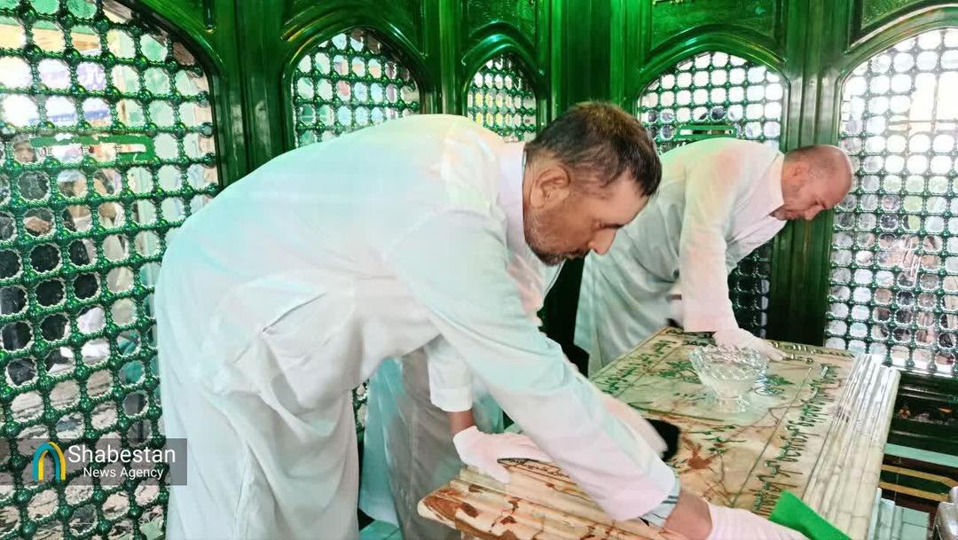 آئین غبارروبی مضجع امامزاده محمد علوی(ع)