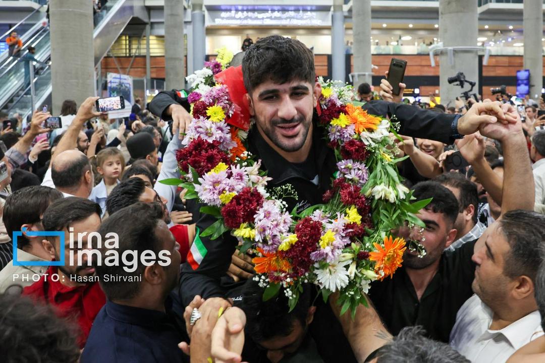 استقبال از تیم ملی کشتی فرنگی ایران