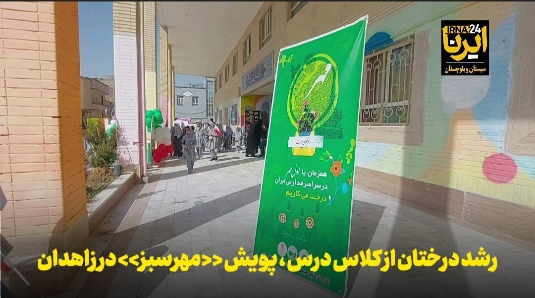 فیلم | رشد درختان از کلاس درس؛ پویش «مهرسبز» در زاهدان