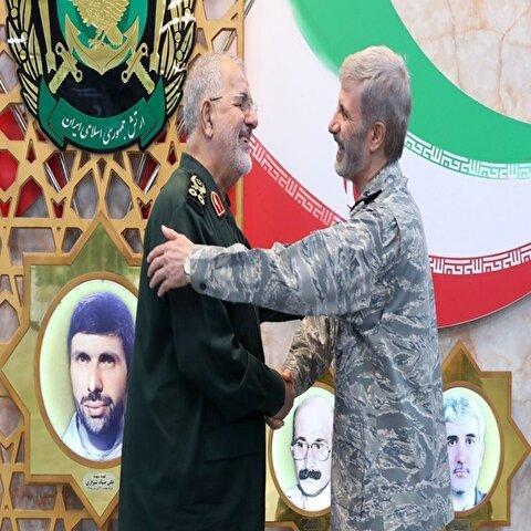 تصاویر: دیدار فرمانده کل سپاه با فرمانده کل ارتش