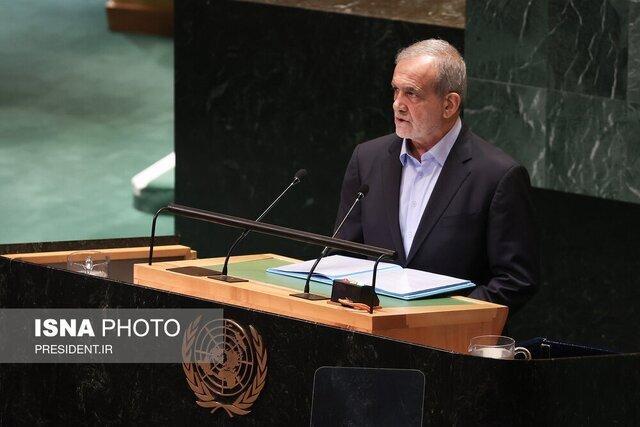 ببینید | پزشکیان: برهم‌زنندۀ آرامش اسرائیل است اما ایران را تحریم می‌کنند
