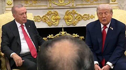 حرف‌های ترامپ با نشان جنگنده اف 35 بر سینه + زیرنویس
