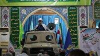 خطبه نماز جمعه پشت لندکروز جنگی