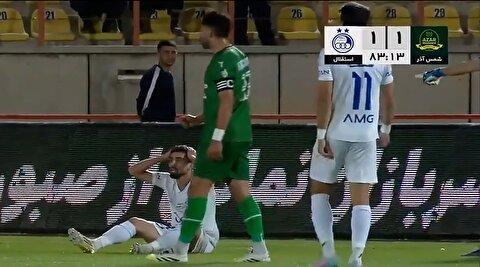 خلاصه بازی شمس‌آذر قزوین 1 - استقلال 1