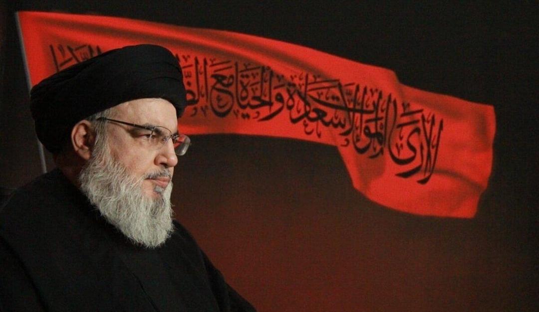 عکس یادگاری فرمانده یگان موشکی سپاه با سیدحسن نصرالله
