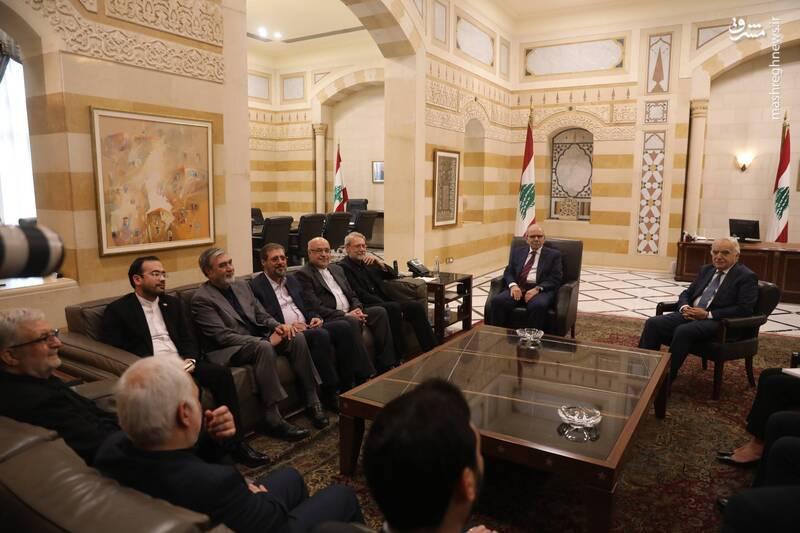 عکس/ دیدار علی لاریجانی با نخست وزیر لبنان