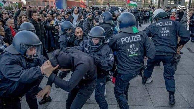 ضرب و شتم و بازداشت، بهای حمایت از فلسطین + فیلم