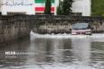 رگبار شدید باران در شهر گرگان و آبگرفتگی معابر