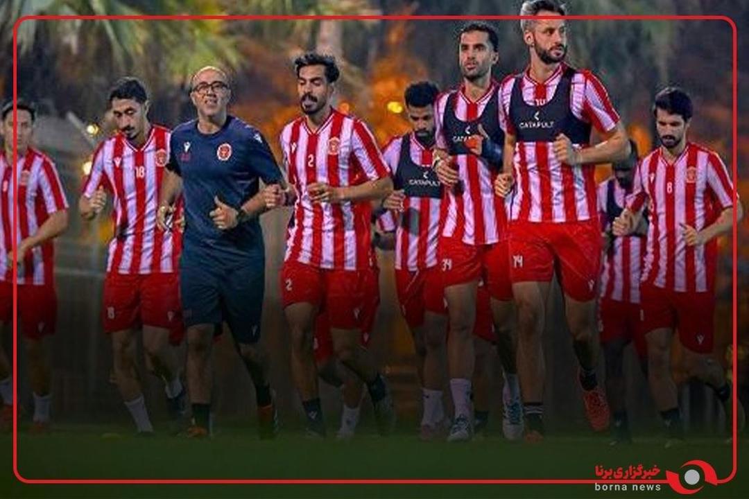لحظاتی از آخرین جلسه تمرینی تیم المحرق پیش از بازی مقابل استقلال