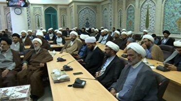 گردهمایی طلاب و روحانیون در بزگداشت شهدای مقاومت