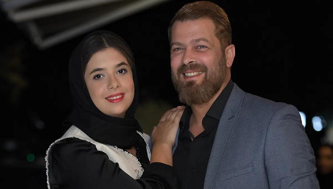 پژمان بازغی و دخترش نفس بازغی در اکران فیلم «شوماه» (عکس)