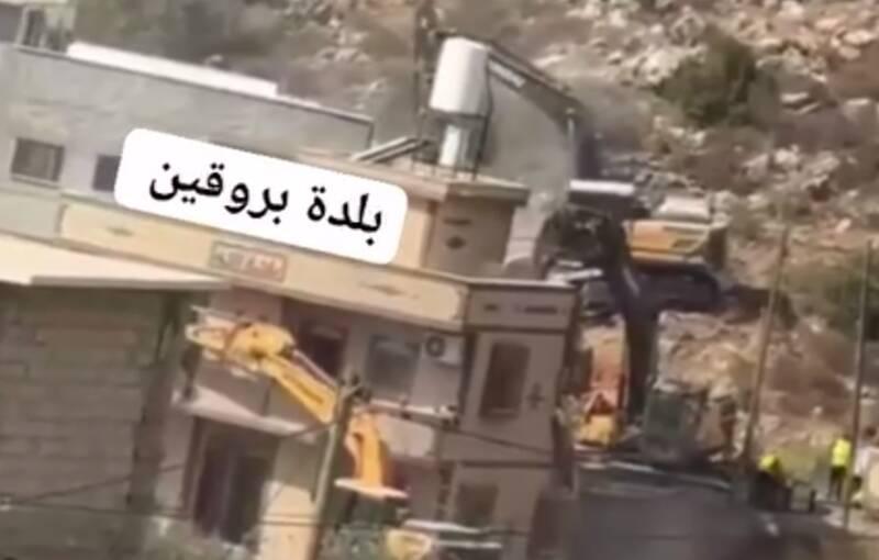 فیلم/ تخریب منازل در کرانه باختری به دست اشغالگران