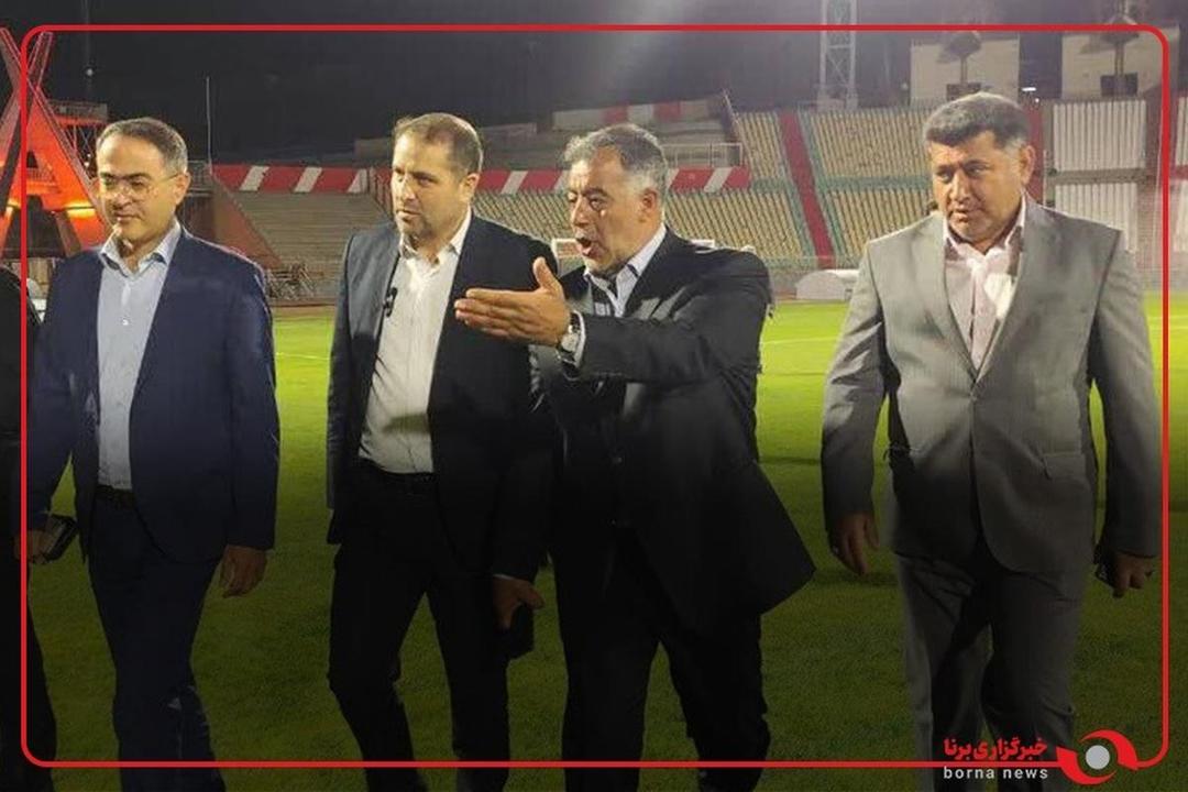 بازدید سید غنی نظری معاون وزیر ورزش و جوانان از استادیوم یادگار امام تبریز